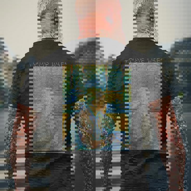 トゥールーズ・ロートレック フィンセント・ファン・ゴッホの肖像 メンズTシャツ バックプリント 高齢者への贈り物