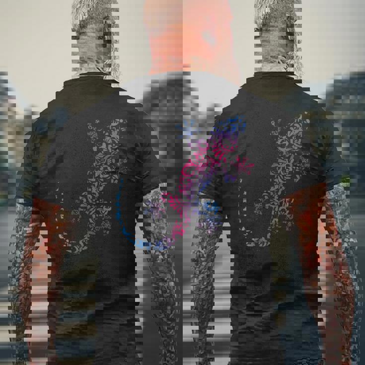 トカゲ爬虫類 マオリ柄 カメレオンヤモリ メンズTシャツ バックプリント 高齢者への贈り物