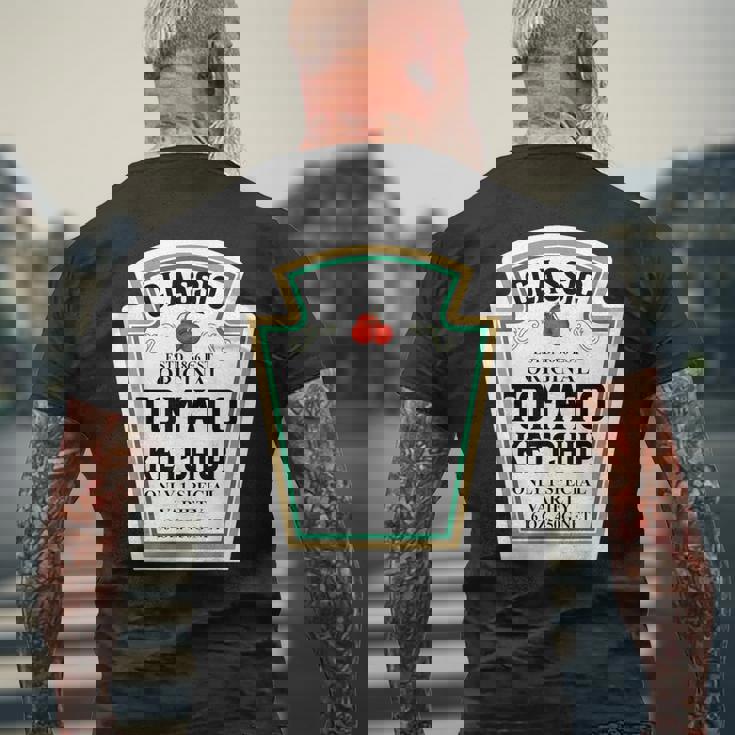 トマトケチャップ カップルグループ ハロウィンコスチューム Diy ラストミン メンズTシャツ バックプリント 高齢者への贈り物