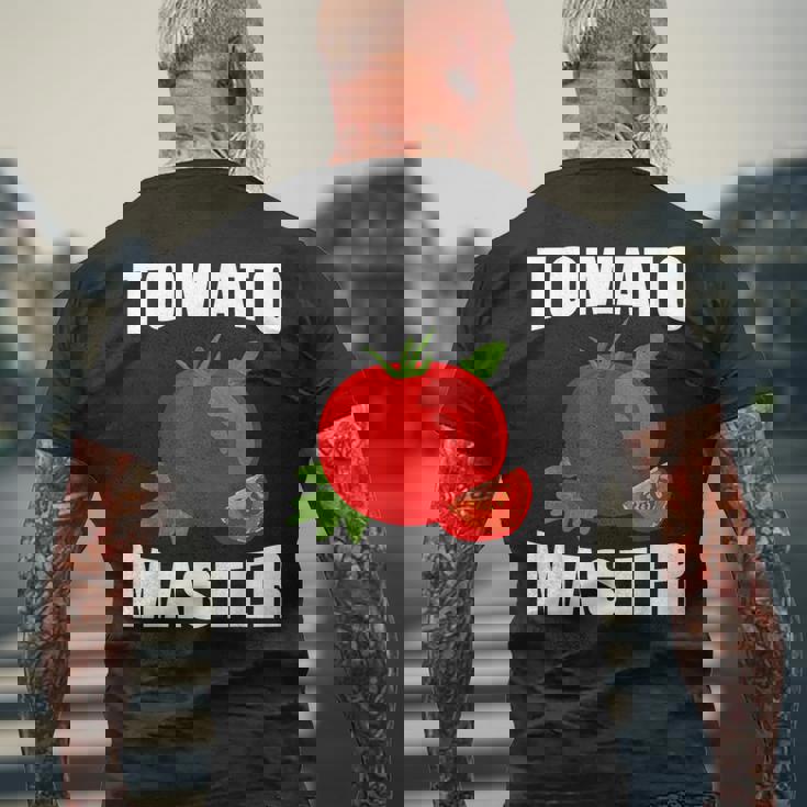 トマトマスターi トマト メンズTシャツ バックプリント 高齢者への贈り物