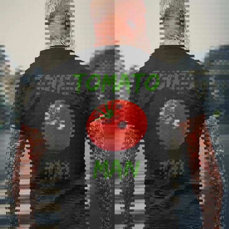 トマトマン メンズTシャツ バックプリント 高齢者への贈り物