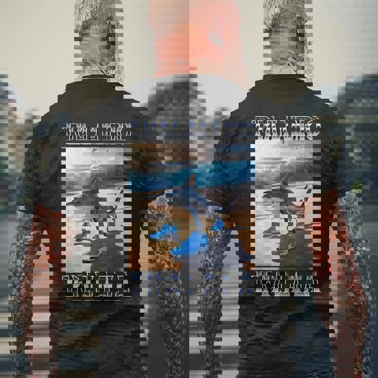 トララレロトララーラ-イタリアンブレインロットミーム メンズTシャツ バックプリント 高齢者への贈り物