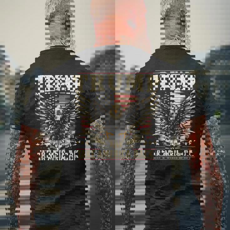 トランプ 2024 テイク・アメリカ・バック トランプ大統領 メンズTシャツ バックプリント 高齢者への贈り物