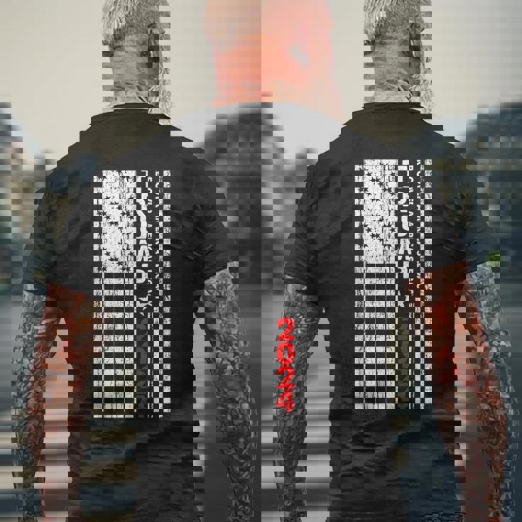 トランプ 2024 米国大統領選挙 共和党 メンズTシャツ バックプリント 高齢者への贈り物