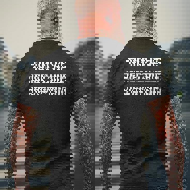 トランプは何でも正しかった メンズTシャツ バックプリント 高齢者への贈り物