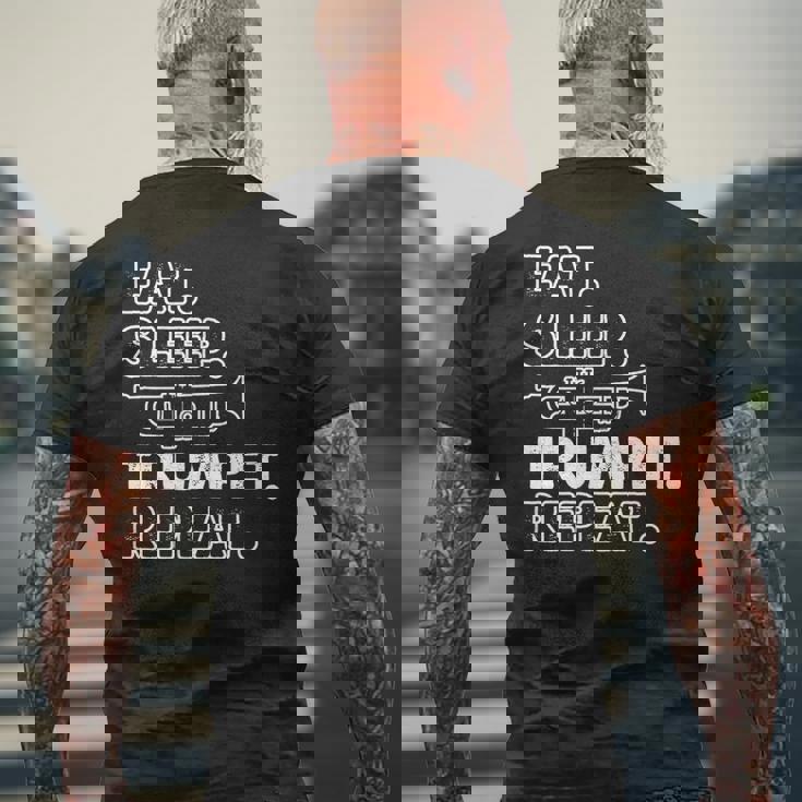 トランペッターのための面白いトランペット格言モチーフ メンズTシャツ バックプリント 高齢者への贈り物