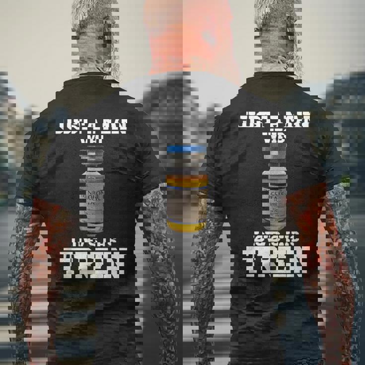 トレンを愛する男 メンズTシャツ バックプリント 高齢者への贈り物