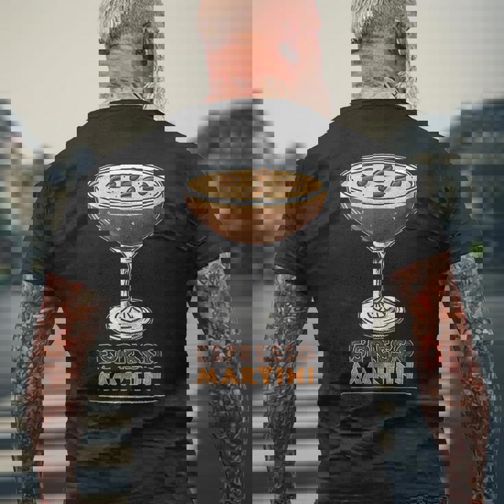 トレンディなエスプレッソマティーニコーヒーカクテル。 メンズTシャツ バックプリント 高齢者への贈り物