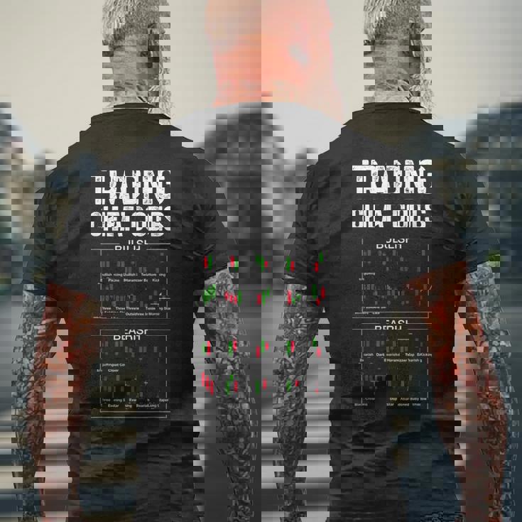 トレーディングチートコード 面白い 投資 トレーダー 株 投資家 メンズTシャツ バックプリント 高齢者への贈り物