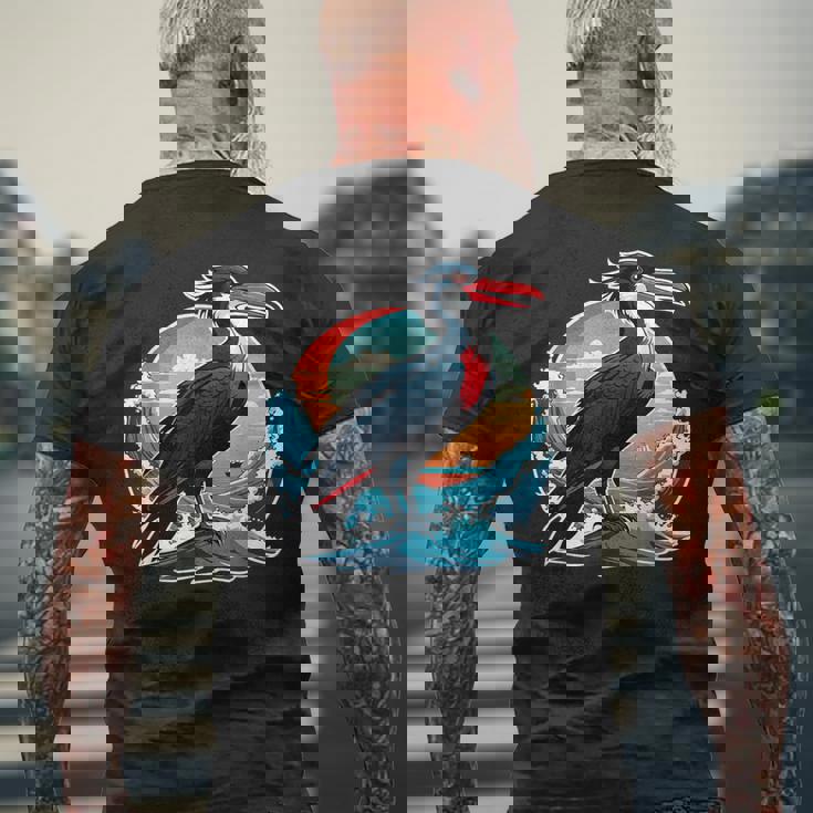 トロピカルフリゲートバード メンズTシャツ バックプリント 高齢者への贈り物