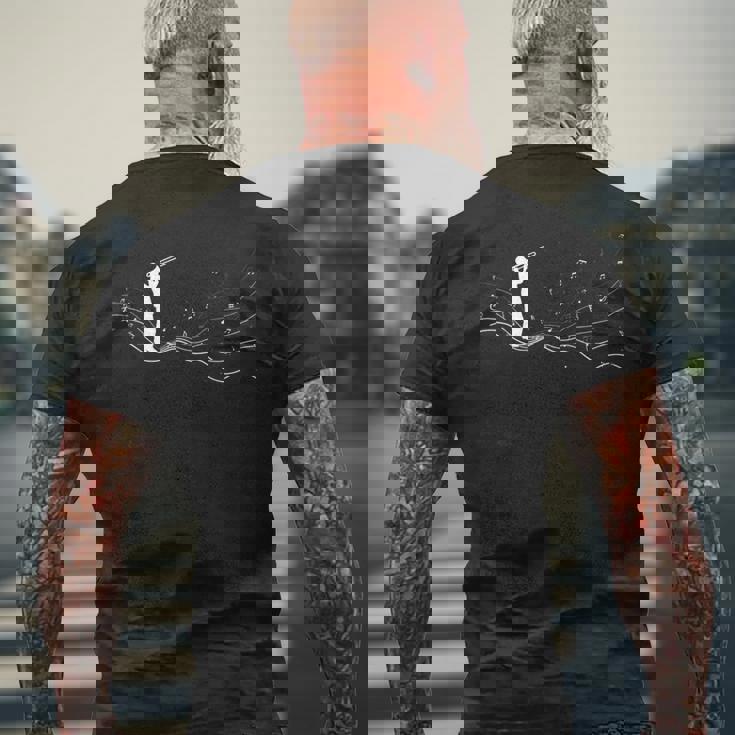 トロンボーン奏者のための音符のトロンボーンミュージシャン メンズTシャツ バックプリント 高齢者への贈り物