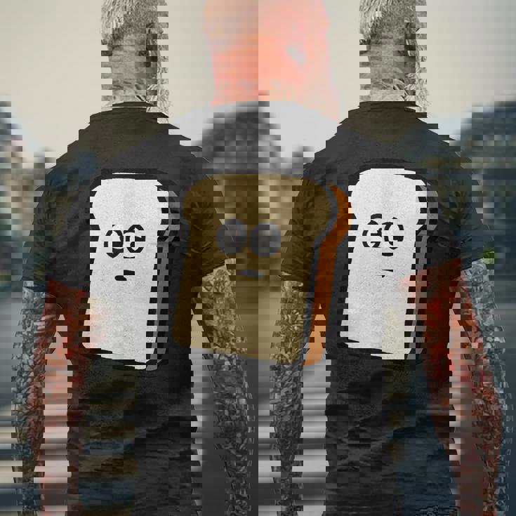 トーストくん パン 食パン かわいい イラスト ゆるキャラ メンズ レディース キッズ メンズTシャツ バックプリント 高齢者への贈り物