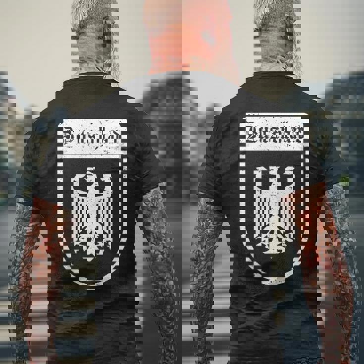 ドイツ国旗 ドイツの鷲 メンズTシャツ バックプリント 高齢者への贈り物