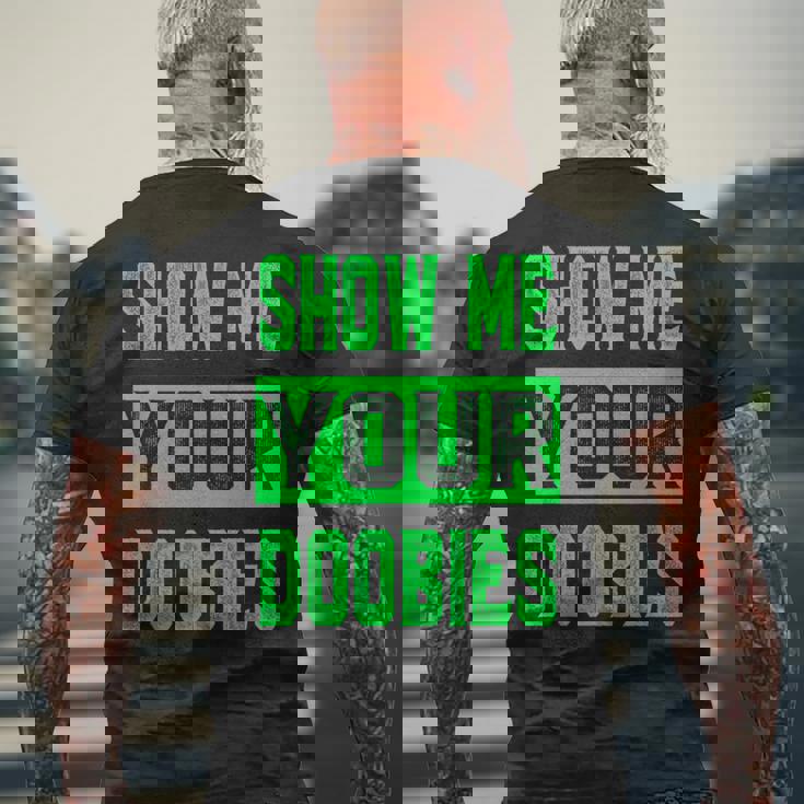 ドゥービーを見せて メンズTシャツ バックプリント 高齢者への贈り物