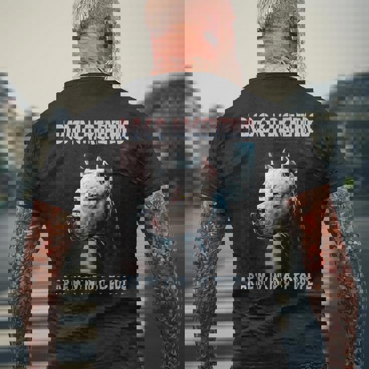 ドゴ・アルヘンティーノは私の同類です オーナー ドゴ・アルヘンティーノ メンズTシャツ バックプリント 高齢者への贈り物