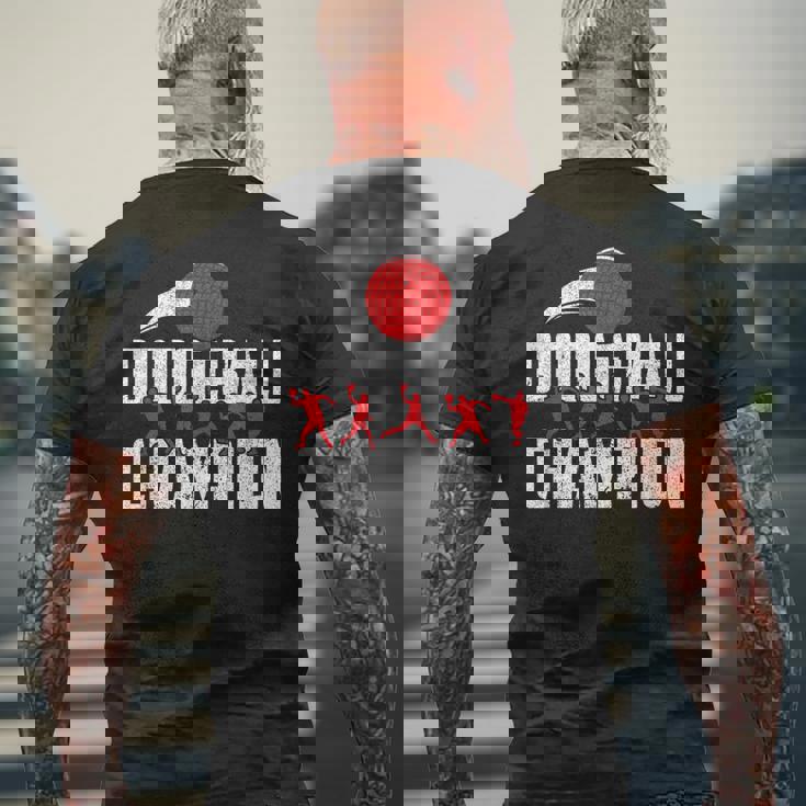 ドッジボール選手権 ドッジボール選手 I ドッジボール メンズTシャツ バックプリント 高齢者への贈り物