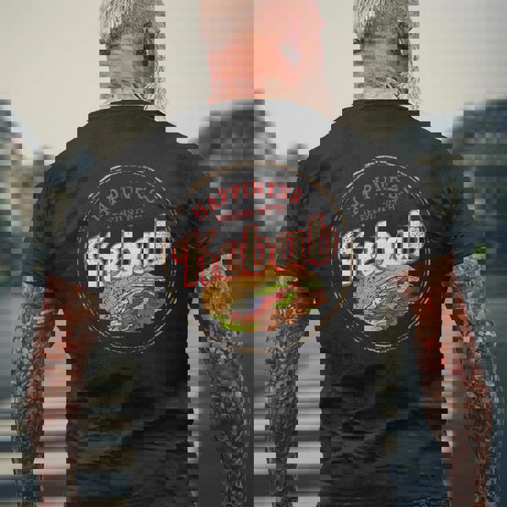 ドネルケバブ レトロ スナック ビンテージ ストリート フード グルメ お土産 メンズTシャツ バックプリント 高齢者への贈り物