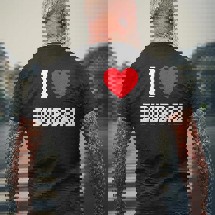 ドバイ大好き メンズTシャツ バックプリント 高齢者への贈り物