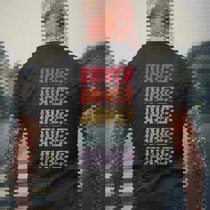 ドライバー メンズTシャツ バックプリント 高齢者への贈り物