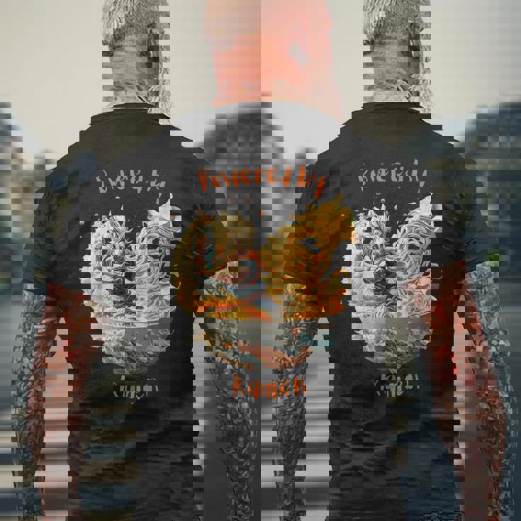 ドラゴンボウル戦士とラーメン波動力 メンズTシャツ バックプリント 高齢者への贈り物