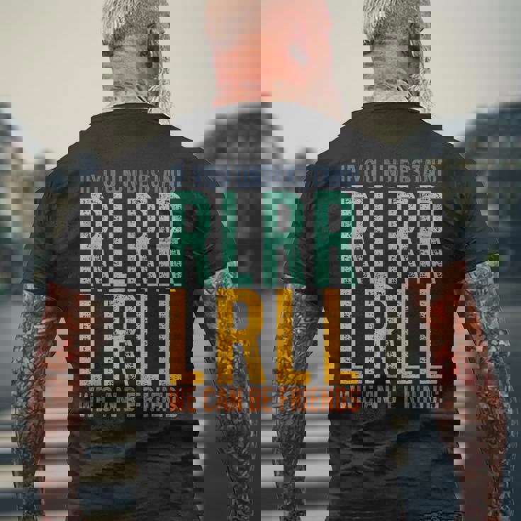 ドラマー Rlrr Lrll パラディドル ドラム ドラム レトロ ヴィンテージ メンズTシャツ バックプリント 高齢者への贈り物