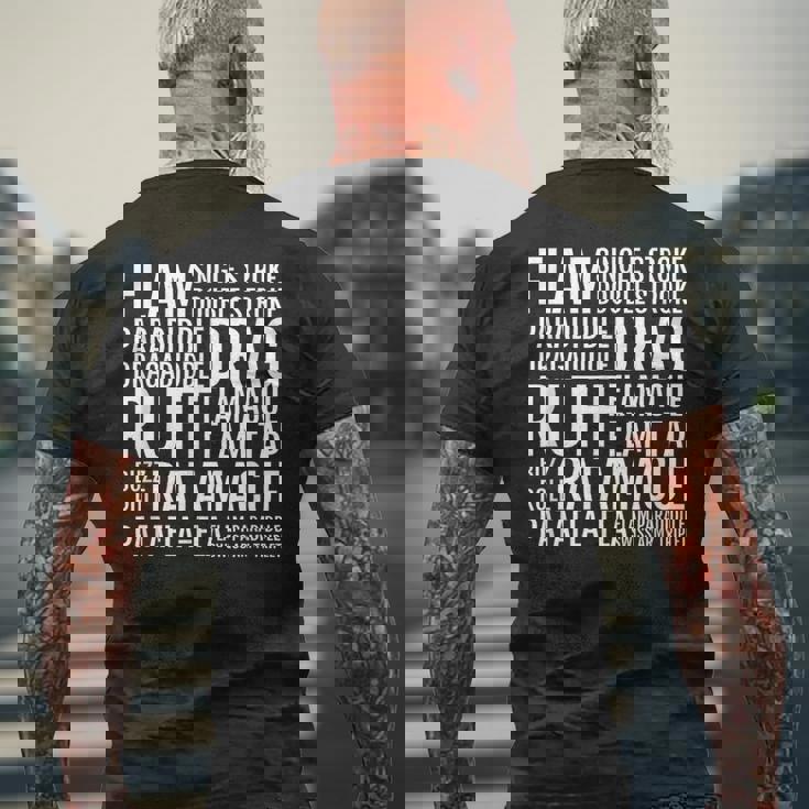 ドラムルーディメンツ メンズTシャツ バックプリント 高齢者への贈り物