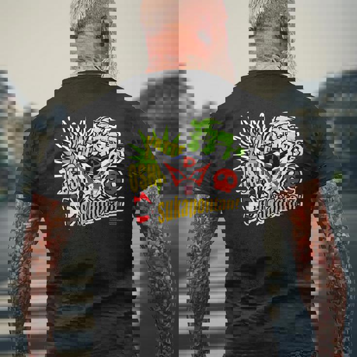 ドロンジョデザインe メンズTシャツ バックプリント 高齢者への贈り物