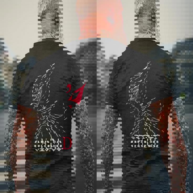 ドロンジョデザインm ブラック メンズTシャツ バックプリント 高齢者への贈り物