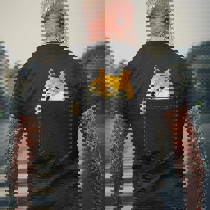 ドージコインシャツフェイクポケットシャツドージコイントゥザムーン メンズTシャツ バックプリント 高齢者への贈り物