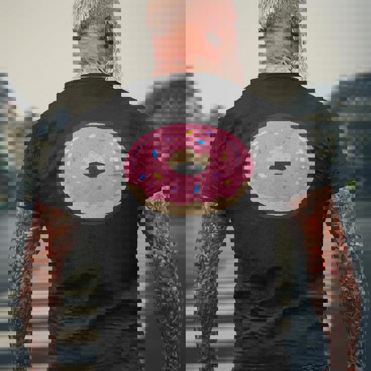 ドーナツレッドアイシングコミックグラフィック メンズ レディース 子供用 メンズTシャツ バックプリント 高齢者への贈り物