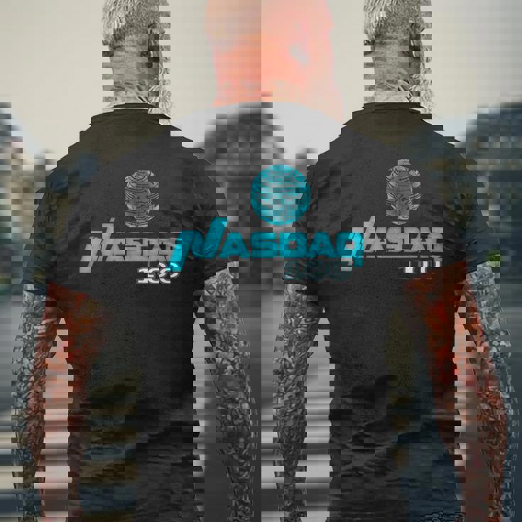 ナスダック-100-Inspired メンズTシャツ バックプリント 高齢者への贈り物