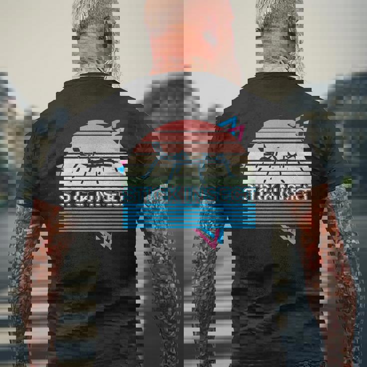 ナナフシ レトロ ペット ナナフシ メンズTシャツ バックプリント 高齢者への贈り物