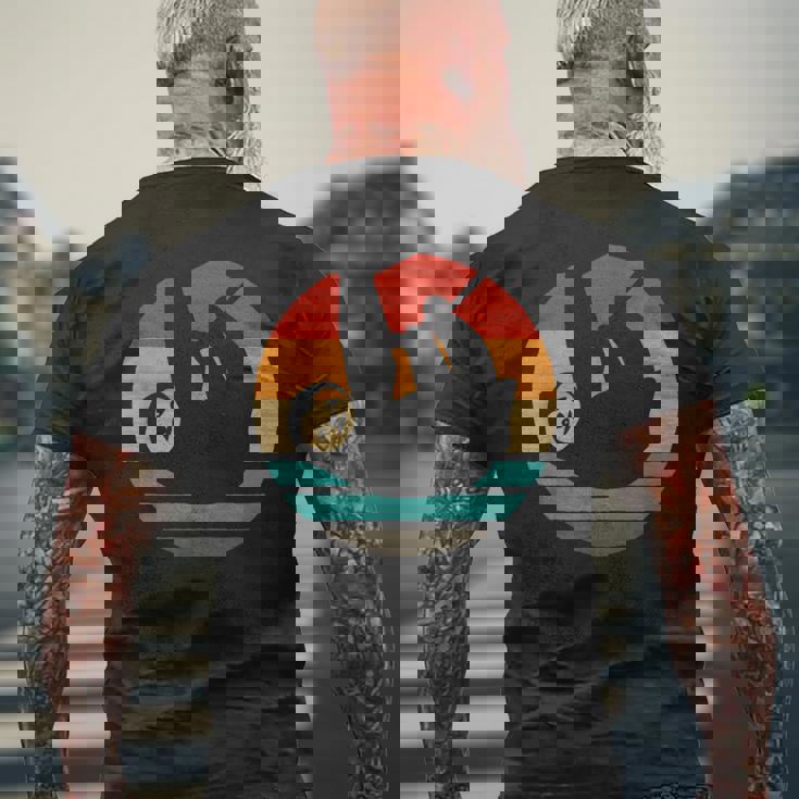 ナマケモノ レトロスタイル ビンテージ メンズTシャツ バックプリント 高齢者への贈り物