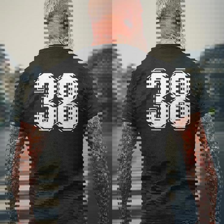 ナンバー38 スポーツ ナンバープレイヤー ナンバー38 メンズTシャツ バックプリント 高齢者への贈り物