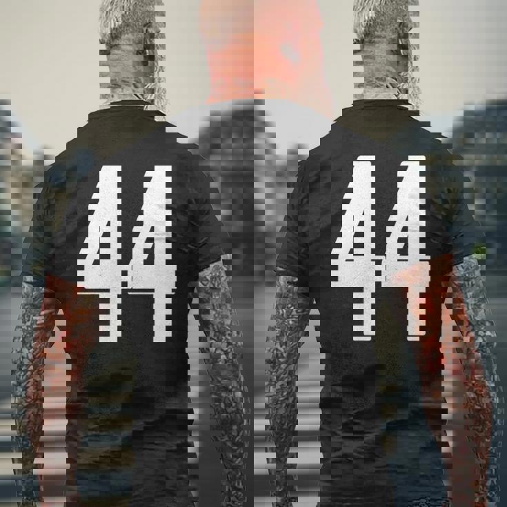 ナンバー44インチホワイトポケットスタイルバージョン。 メンズTシャツ バックプリント 高齢者への贈り物