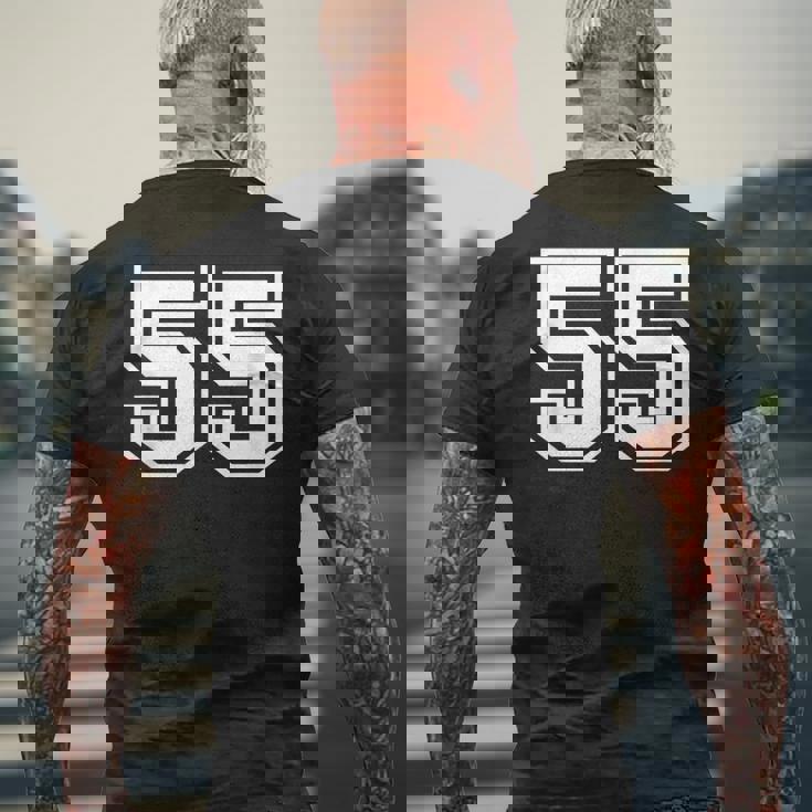 ナンバー55 スポーツジャージ ラッキーお気に入り番号 メンズTシャツ バックプリント 高齢者への贈り物