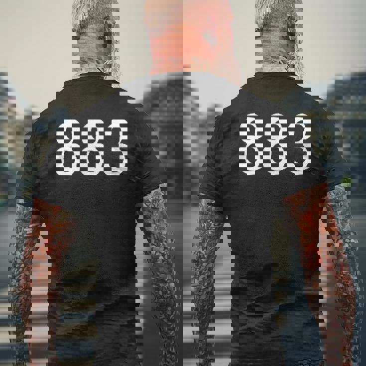ナンバー883 ポケットナンバー スポーツジャージ 誕生日 メンズTシャツ バックプリント 高齢者への贈り物