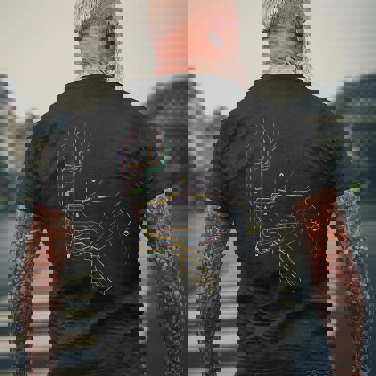 ニューヨーク 路線図 親子ペア キッズ メンズTシャツ バックプリント 高齢者への贈り物