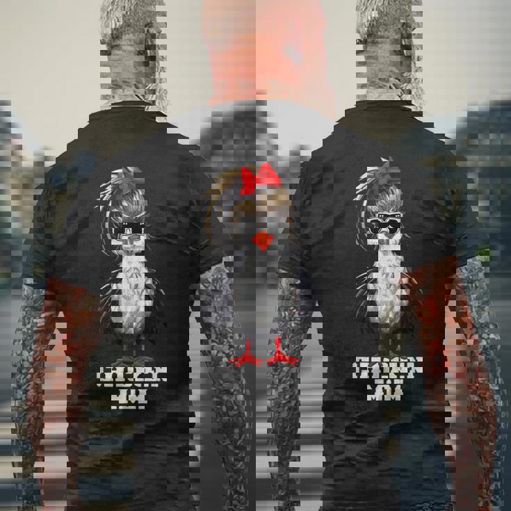 ニワトリ ママ 農業 農家 鶏牧場 面白い 鶏 メンズTシャツ バックプリント 高齢者への贈り物