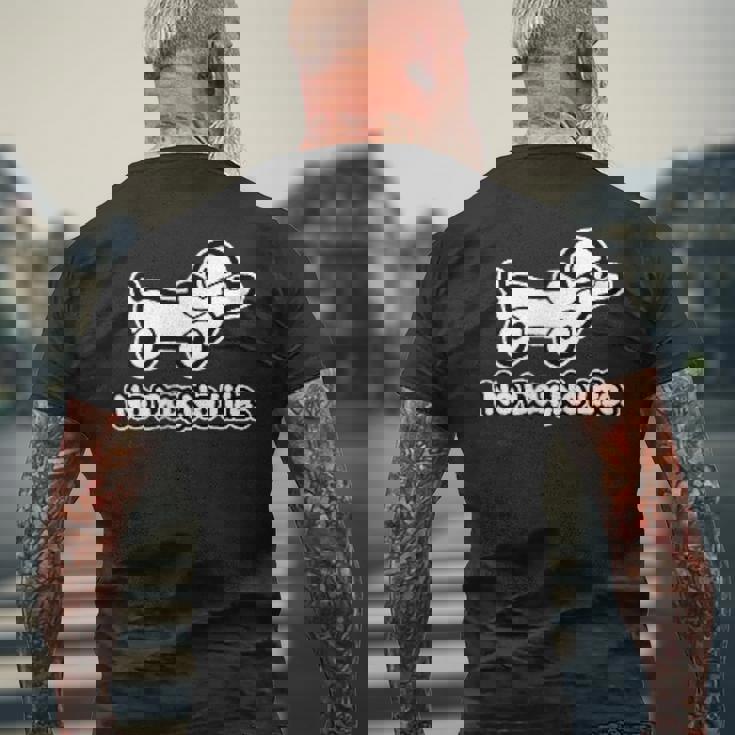 ノー ダックス ノー ライフ No Daxno Life 胸＆バックプリント メンズTシャツ バックプリント 高齢者への贈り物