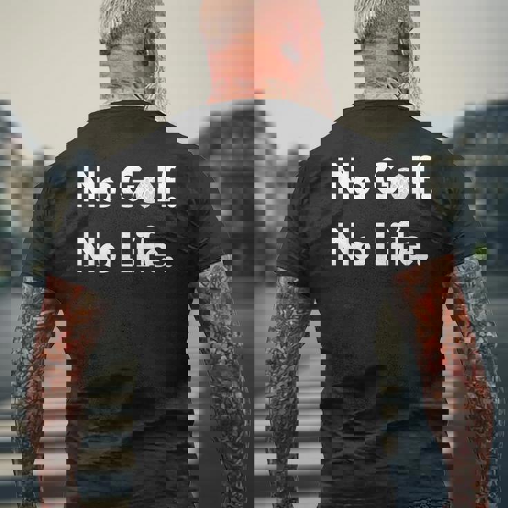 ノーゴルフノーライフ メンズTシャツ バックプリント 高齢者への贈り物