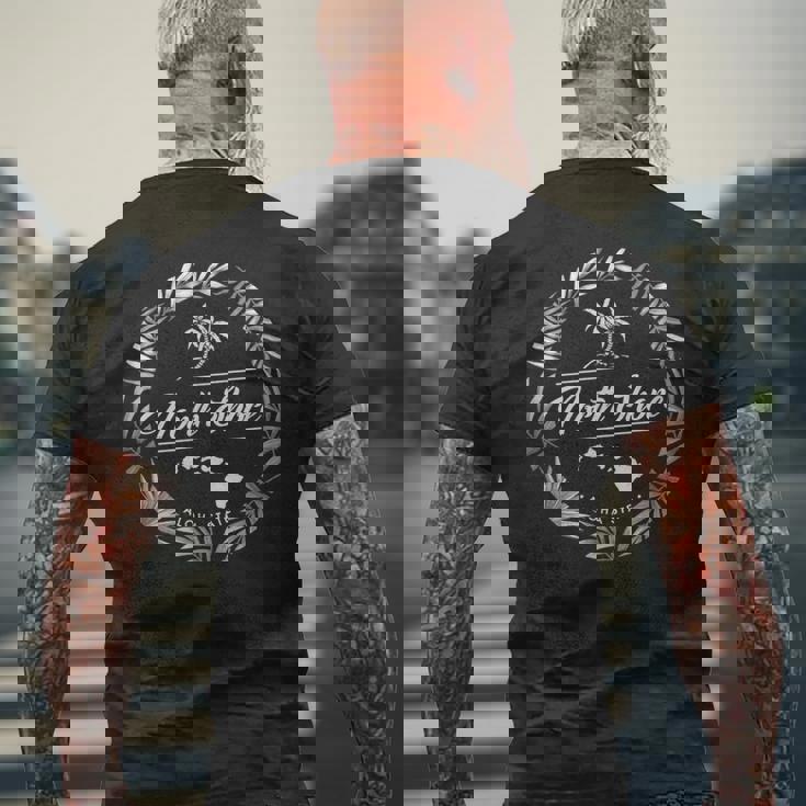 ノースショア アロハ州 熱帯諸島 ハワイ メンズTシャツ バックプリント 高齢者への贈り物