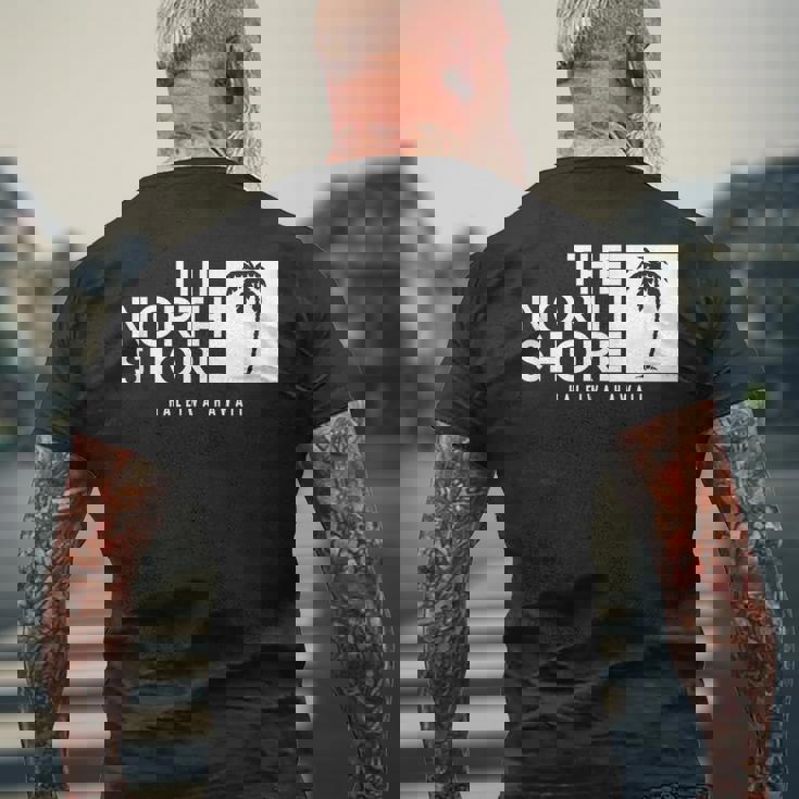 ノースショア ハワイ ヤシの木 メンズTシャツ バックプリント 高齢者への贈り物