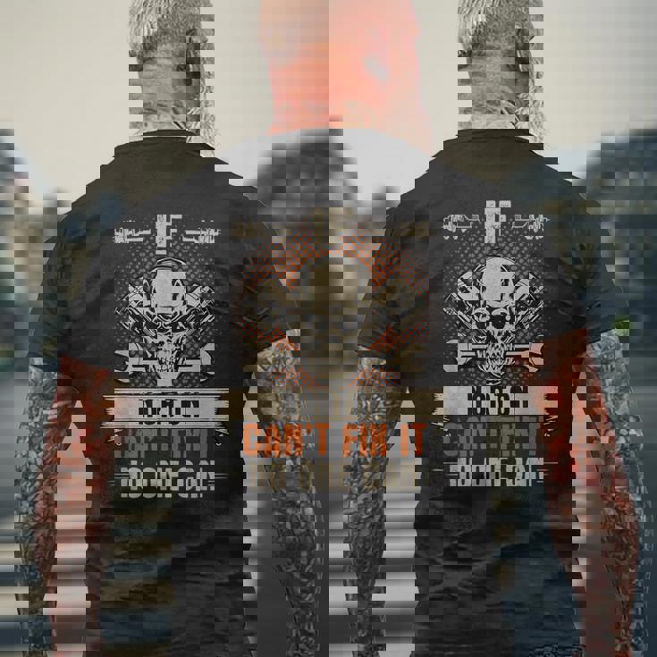 ノートンが修理できなければ、誰も便利屋の整備士になれない メンズTシャツ バックプリント 高齢者への贈り物