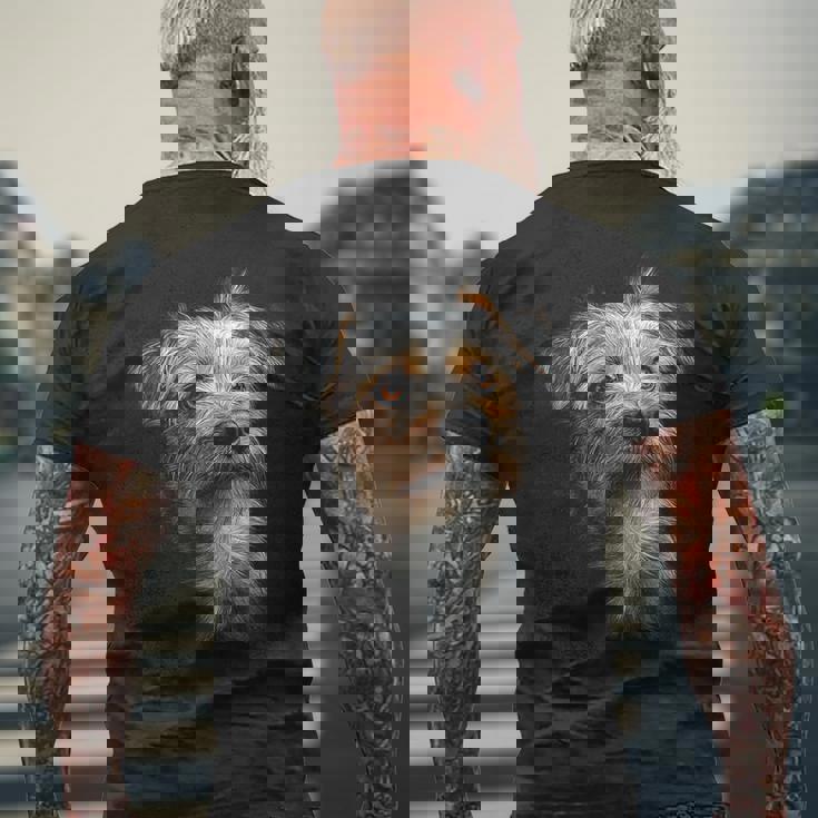 ノーフォークテリア 犬 モチーフ ペット イラスト ノーフォークテリア メンズTシャツ バックプリント 高齢者への贈り物