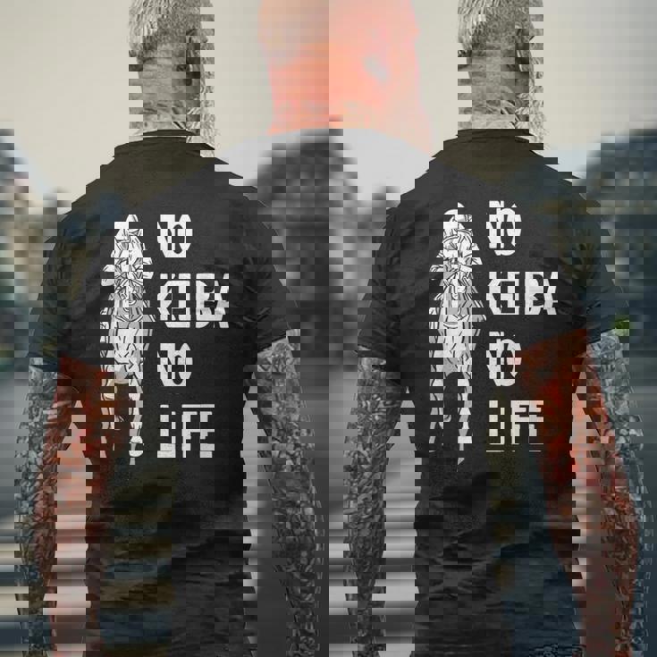 ノー競馬ノーライフ 競馬好き 馬好き 競馬ファン 競馬 メンズTシャツ バックプリント 高齢者への贈り物