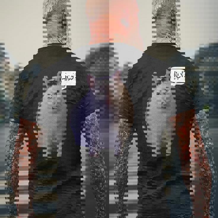 ハァ・キャット・ミーム メンズTシャツ バックプリント 高齢者への贈り物