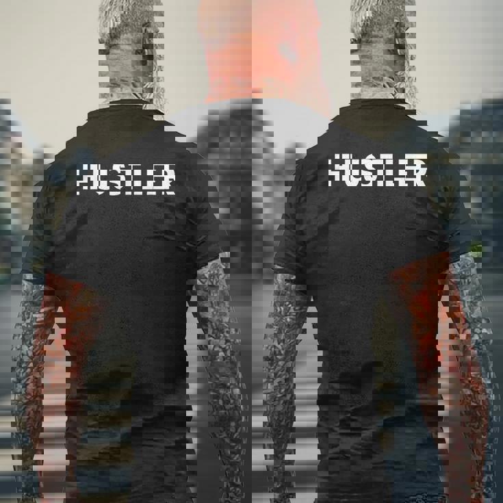 ハスラー 半袖 シンプル 白文字 メンズTシャツ バックプリント 高齢者への贈り物