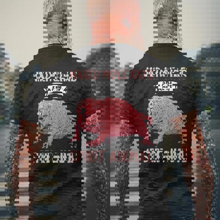 ハダカデバネズミは私のスピリットアニマルハダカデバネズミ メンズTシャツ バックプリント 高齢者への贈り物