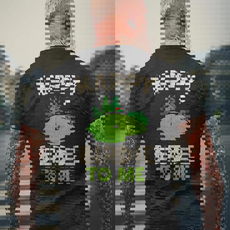 ハッピーバーディー ゴルフ 面白い ホール 文字入り メンズ おもしろ 面白い 服 オリジナル おもしろグッズ 文字 メンズTシャツ バックプリント 高齢者への贈り物